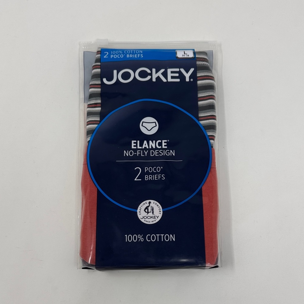 Jockey Men's Striped and Solid Briefs, Large
